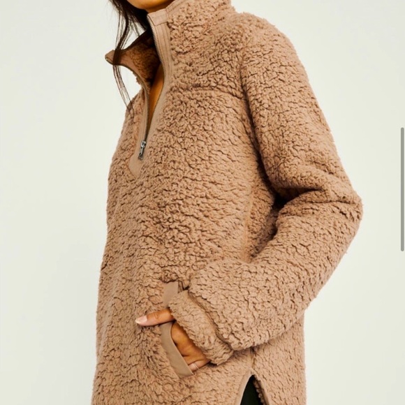 Abercrombie and Fitch Soft A&F Quart Zip Sherpa Pullover Large - Picture 4 of 10